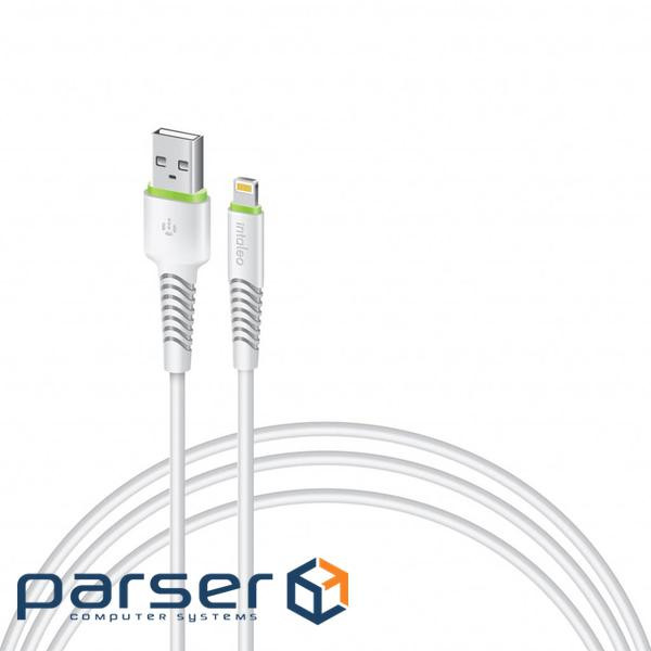 Дата кабель USB 2.0 AM to Lightning 0.2m CBFLEXL0 white Intaleo (1283126487439)