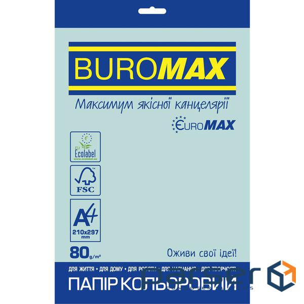 Папір Buromax А4, 80g, PASTEL blue, 20sh, EUROMAX (BM.2721220E-14)