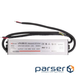 Блок питания HiSmart 12В, 16.5А, 200Вт, IP67 (LPV-200-12)