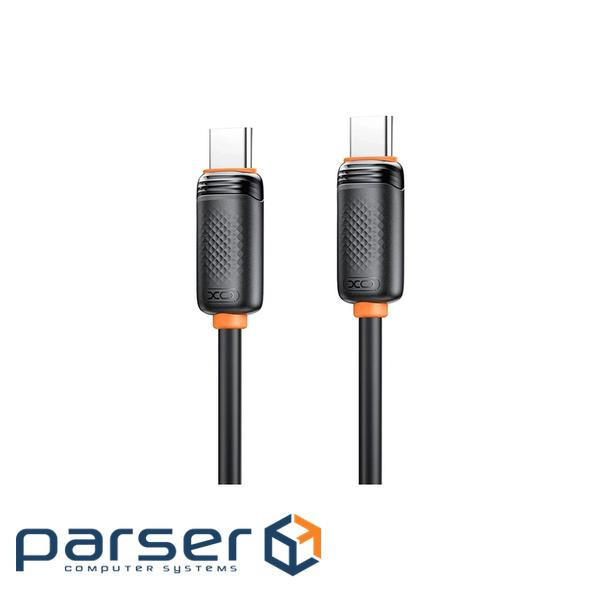 Дата кабель USB-C to USB-C 1.0m 60w black XO (NB-Q302B-CC.black)