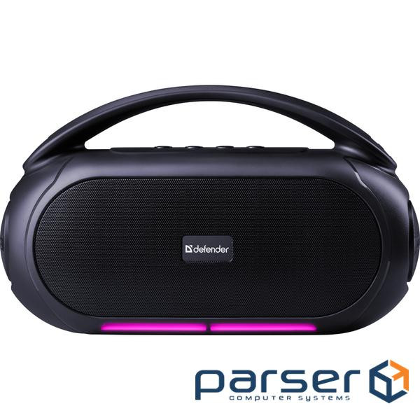Акустична система 1.0 Defender Beatbox 12, 12Вт, Bluetooth/RGB/FM/USB/TF/MIC/ чорна (65812)