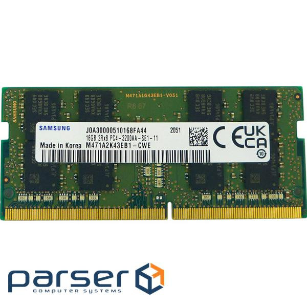 Модуль пам'яті SAMSUNG SO-DIMM DDR4 3200MHz 16GB (M471A2K43EB1-CWE)