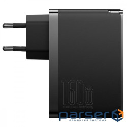 Мережевий зарядний пристрій Baseus GaN5 Pro Digital Fast Charger 2C+U 160W EU Clus (P10110825113-00)