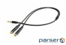Кабель мультимедійний Jack 3.5mm M to 2 x Jack 3.5mm F (4pin) Cablexpert (CCA-417M)