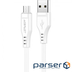 Cable ACEFAST C3-09 USB-A to Micro-USB 1.2m White (AFC3-09W)