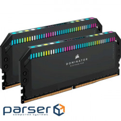Модуль памяти CORSAIR Dominator Platinum RGB Black DDR5 6000MHz 64GB Kit 2x32GB (CMT64GX5M2B6000C30)