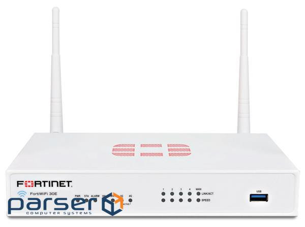 Міжмережевий екран Fortinet FWF-30E plus 1 Year 8x5 FortiCare and FortiGuard UTM Prote (FWF-30E-BDL) Fortinet FWF-30E plus 1 Year 8x5 FortiCare and FortiGuard UTM Prote (FWF-30E-BDL)