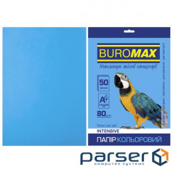 Папір Buromax А 4, 80g, INTENSIVE blue, 50sh (BM.2721350-30)