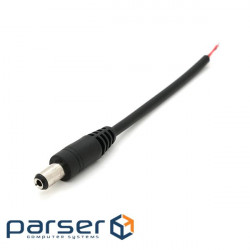 Роз'єм живлення DC-M (D 5,5x2,5мм) 10см black plug OEM Q1000 (YT-DC-M-10)