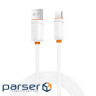Дата кабель USB 2.0 AM to USB-C 1.0m 3A white XO (XO-CB-300UC-WH)