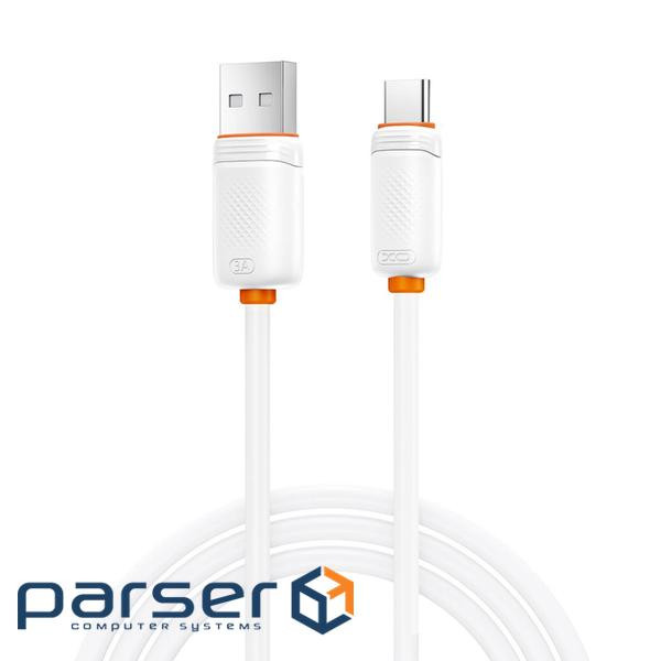 Дата кабель USB 2.0 AM to USB-C 1.0m 3A white XO (XO-CB-300UC-WH)