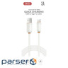 Дата кабель USB 2.0 AM to USB-C 1.0m 3A white XO (XO-CB-300UC-WH)