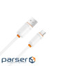 Дата кабель USB 2.0 AM to USB-C 1.0m 3A white XO (XO-CB-300UC-WH)