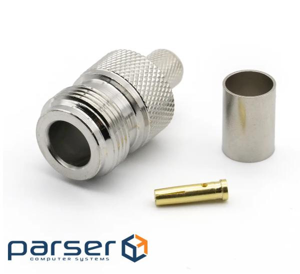 Роз&apos,єм N Type Female під обтиск на кабель RG6 / RG5 / LMR-300 / RG304 / 5D-FB / РК-75 (YT42113)