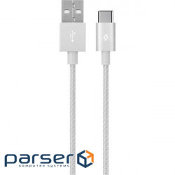 Cable Ttec USB - Type-C, AlumiCable, 1.2m , Silver (2DK18G)