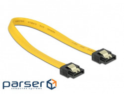 Cable nakopychuval SATA 7p M/ M 0.2m,прямий 6Gbps AWG26 Latch Gold,жовтий (70.08.2808-400)