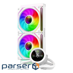 Процесорній кулер 58.8 CFM, 1.89mmH20, Max: 36.9d B(A）, 800-1800RPM ,water (IceBurg 240 Digital WH)