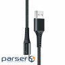 Date cable USB 2.0 AM to Type-C 1.2m Black Grand-X (FC-12B)