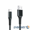 Date cable USB 2.0 AM to Type-C 1.2m Black Grand-X (FC-12B)