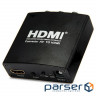 Конвертер POWERPLANT Composite AV - HDMI Black (CA911479)