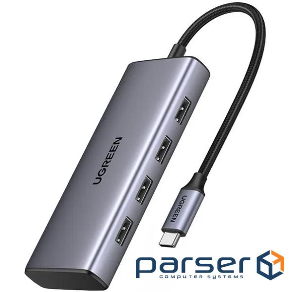 Хаб USB 3.0 Type-C -> 1хUSB-A 3.0/3хUSB-A 2.0/2xHDMI 4K 30Гц PD CM498 Ugreen (35897)