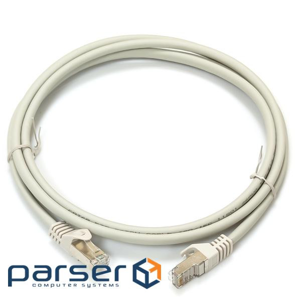 Патч-корд S/FTP, 15 м, кат. 6А, сірий, LW (PC005-C6A-1500)