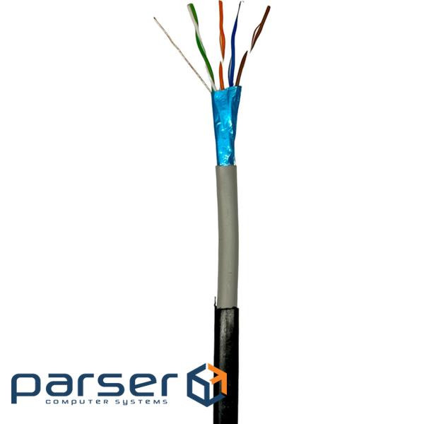 Кабель кручена пара GEAR FTP 4x2x0,51 Cat6, CCA, PVC+PE, для зовнішніх роб (GEC–FTPC6CCAOUT051305) (GEC–FTPC6CCAOUT051305)