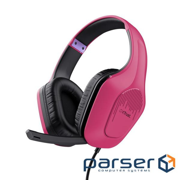 Навушники геймерські TRUST Gaming GXT 415 Zirox Pink (24992)2)