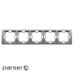 Рамка Neos BASIC 5x, сталь inox (BMRC5/21)