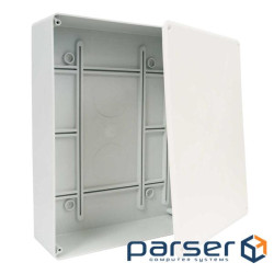 Коробка розподільча в тверді стіни, з кришкою, ПВХ, сіра, 255х205х68мм (KT 250_KB) (KT 250_KB)