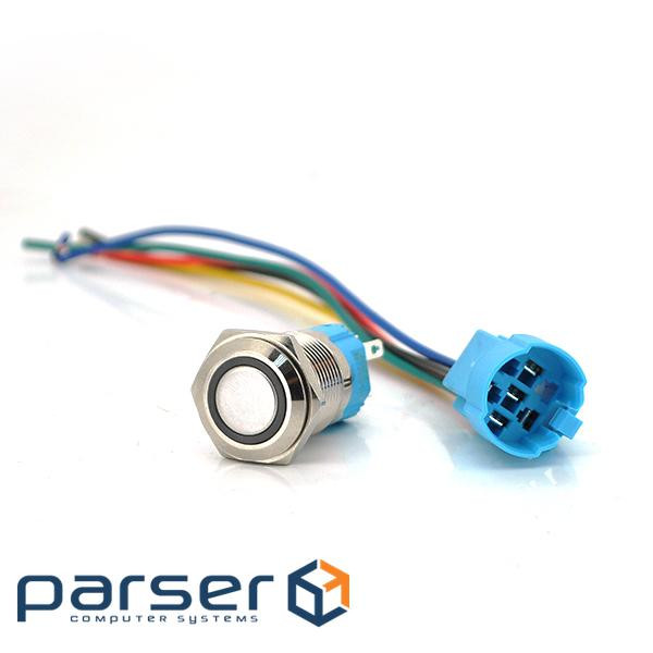 Кнопка без фіксації 3A 220V Blue ціна за штуку (YT-BWF-3A / 220V) (YT-BWF-3A / 220V)