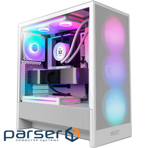 Корпус NZXT H5 Flow RGB White (CC-H52FW-R1)