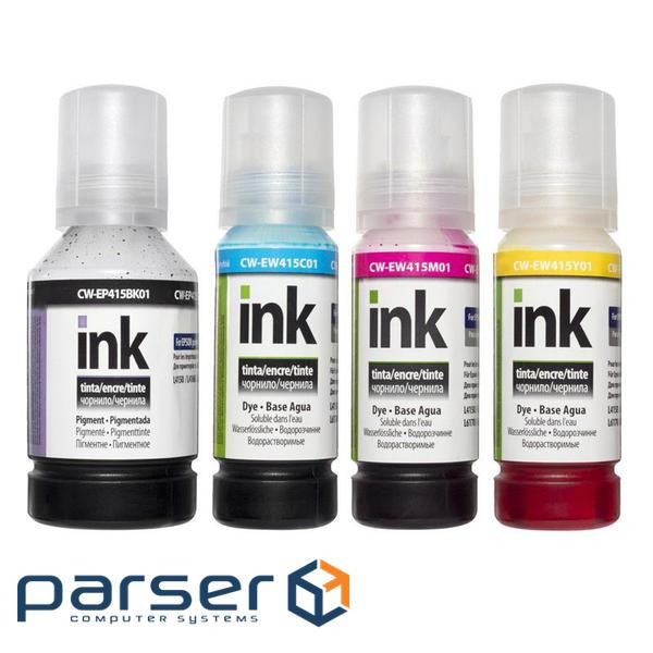Чорнило ColorWay Epson L4150/4160/6160/6170 BK(127мл)+С/M/Y(3х70мл) ) (CW-EP415/EW415SET01)