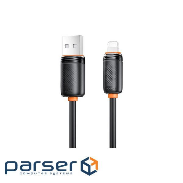 Дата кабель USB 2.0 AM to Lightning 1.0m 3A black XO (NB302-AI.black)