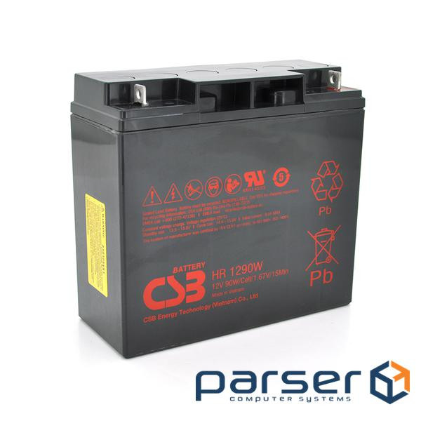 Акумуляторна батарея CSB HR1290W, 12V 18Ah (181х159х167мм) ), Q4 (HR1290WB1B)
