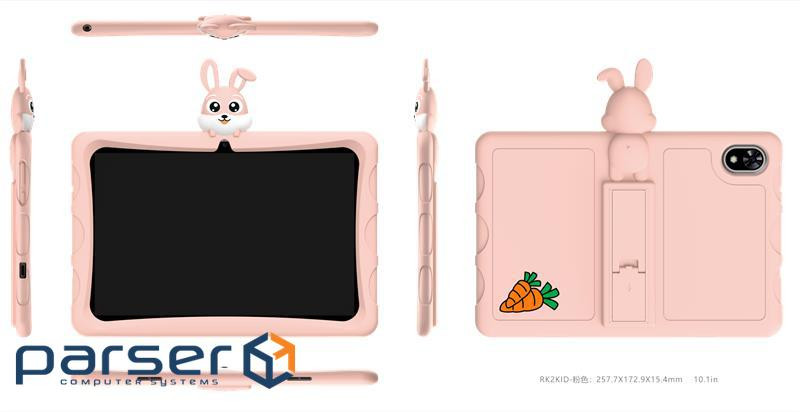 Планшет Doogee U9 Kids 10.1" 3ГБ, 64ГБ, 5060мА•г, Android, рожевий (6924351663995)