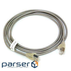 Патч-корд FTP, 2 м, кат. 6А, армований, сріблястий (PAFT7200-C6a-MS) (PAFT7200-C6a-MS)