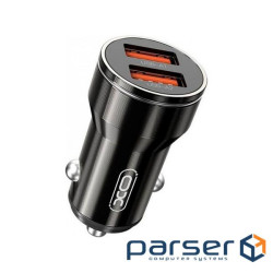 Зарядний пристрій XO 2xUSB 12W black (CC48.black)