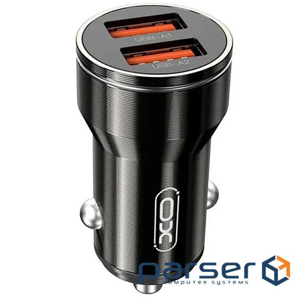 Зарядний пристрій XO 2xUSB 12W black (CC48.black)
