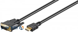 Monitor cable HDMI-DVI adapter M/M 5.0m, 18+1 D=6.0mm, black (84.00.7047-1)