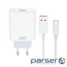 Зарядний пристрій XO USB 120W + cable USB to USB-C white (XO-L128U)