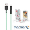 Дата кабель USB 2.0 AM to Micro 5P 1.0m 5A green XO (NB166-M-1-GR)