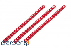 Plastic springs for binder 2E, 19 mm, red, 100 pcs (2E-PL19-100RD)