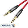Cable BASEUS Yiven mini-jack 3.5 mm 1m Red/Black (CAM30-B91)
