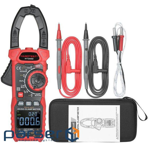 Токові кліщі Habotest DC1000V/1000A, AC750V/1000A (HT208D)