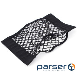 Автомобільний органайзер-сітка, 30x25см, кріплення на липучках, поліпропілен-латекс, чорни (YT41147)