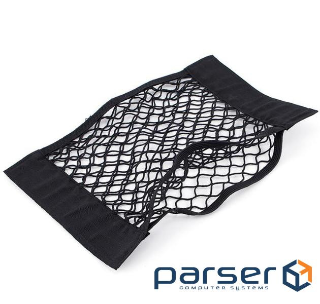 Автомобільний органайзер-сітка, 30x25см, кріплення на липучках, поліпропілен-латекс, чорни (YT41147)