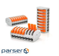 Клема з натискними затискачами 8-провідна WAGO K222-418 для розподільних коробок, 8- (K222-418 / 10)