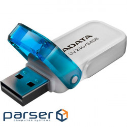 Flash drive ADATA UV240 64GB White (AUV240-64G-RWH)