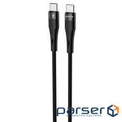Кабель Proove Light Silicone Plus Type-C to Type-C 60W (1m) black (CCLS60002201)